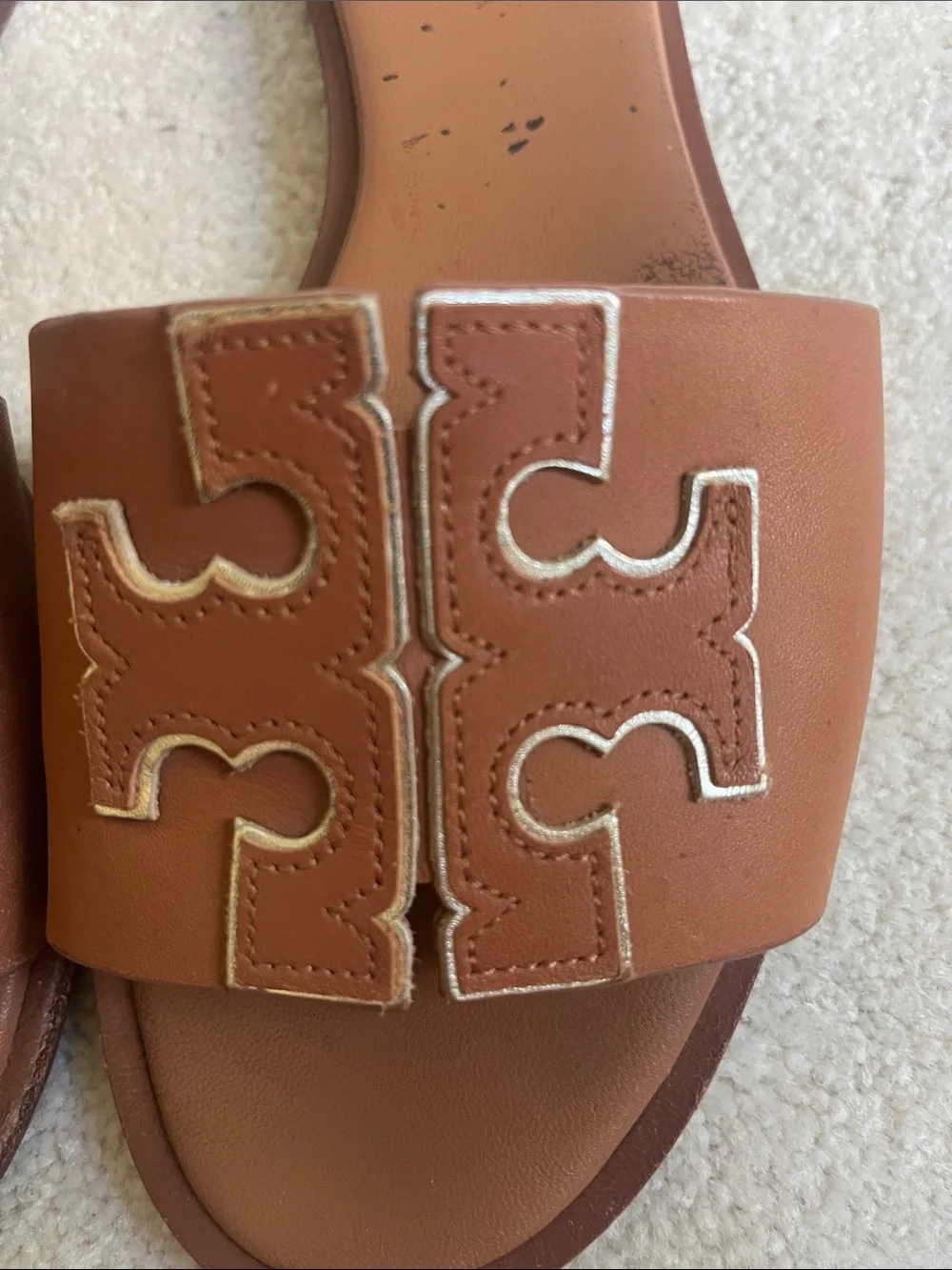 Tory Burch Ines Leather Slide Sandals